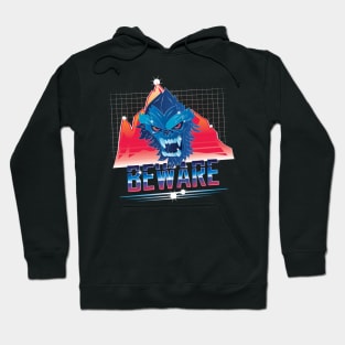 Retro 80's Beware The Yeti Hoodie